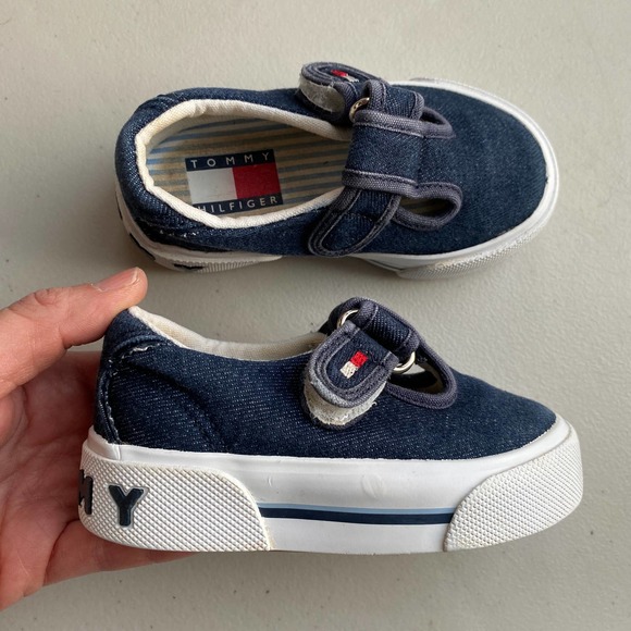 Tommy Hilfiger Shoes Vintage Tommy Hilfiger Baby Shoe Denim T Strap